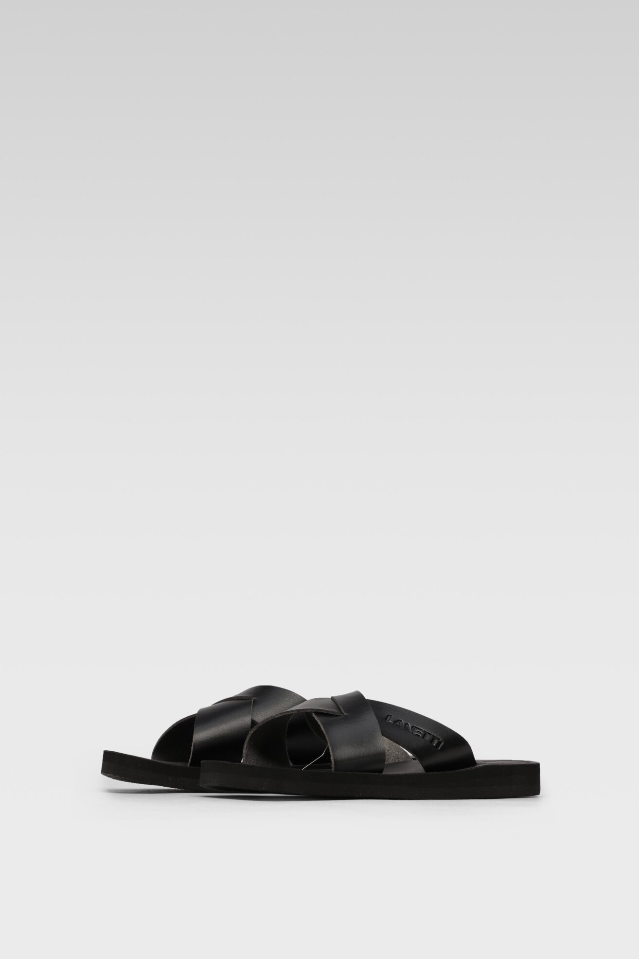 Klapki Lanetti 808017A Czarny