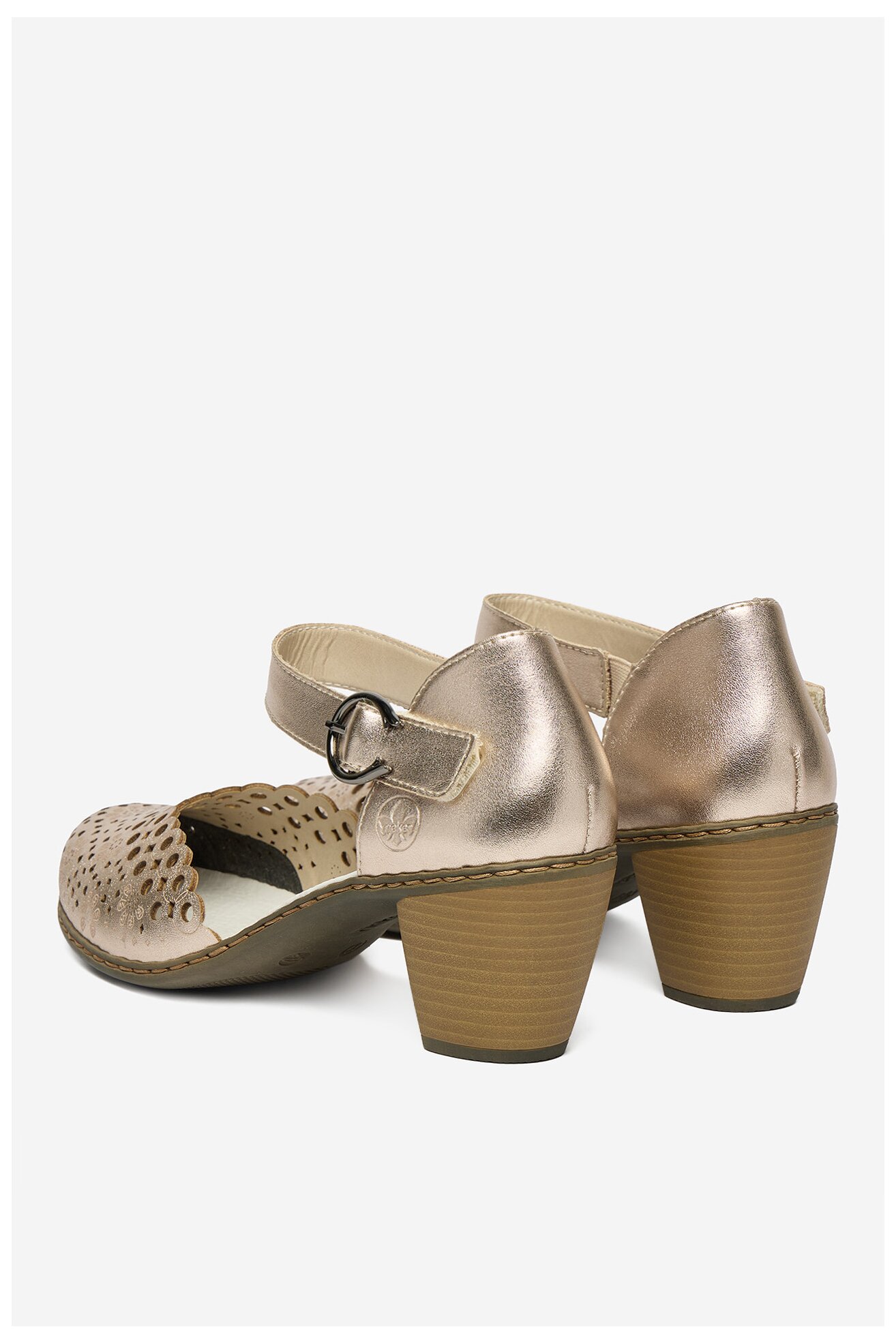 Czółenka Rieker CEO-40902-90 Złoty