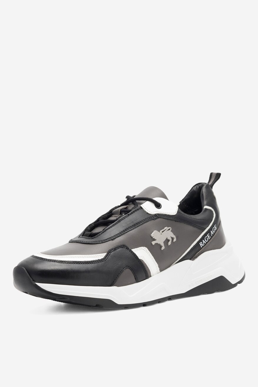 
                RAGE AGE - Skórzane półbuty czarne - 5904862891675