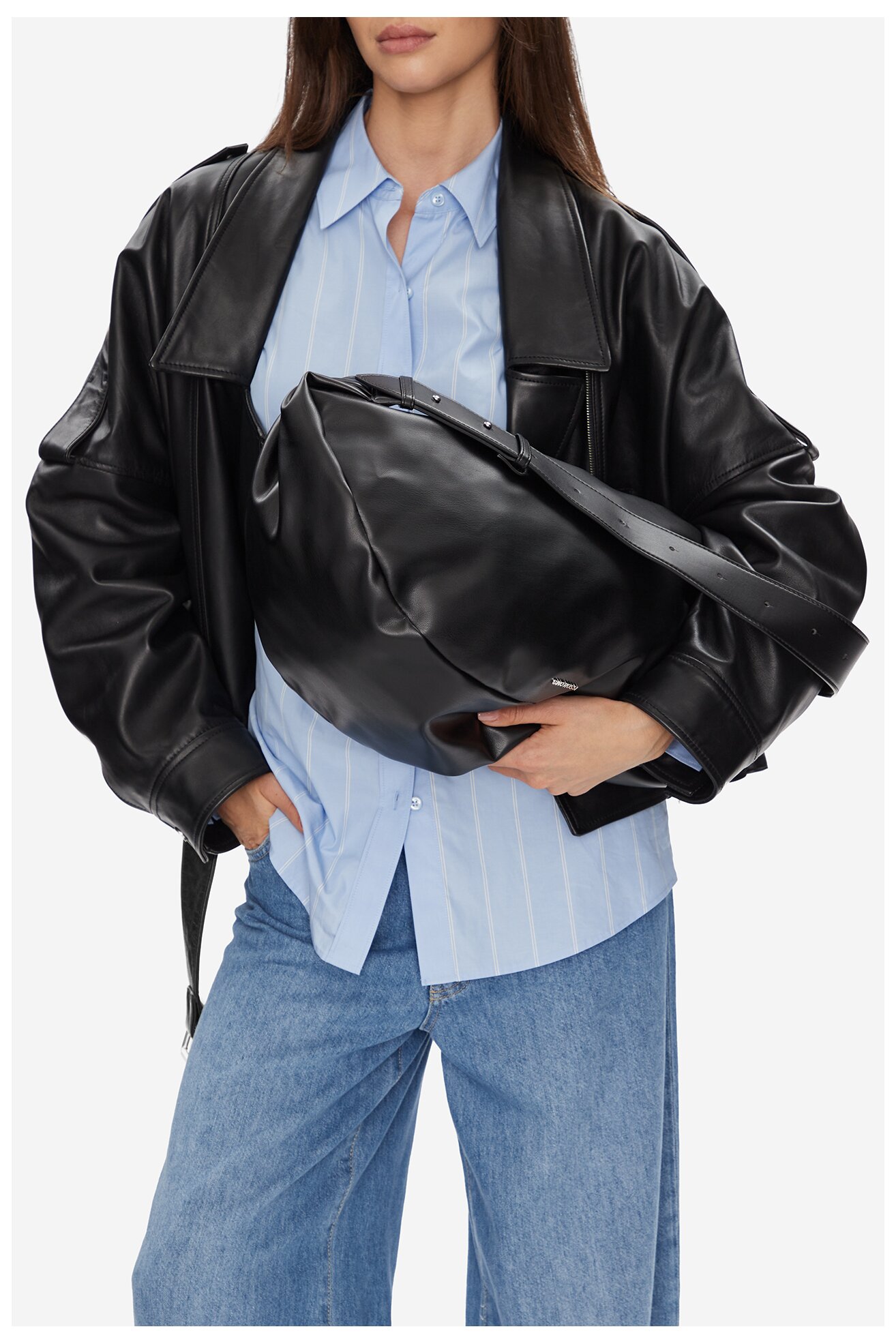 Geantă de mână Gino Rossi C-THARA-LX10145 NEGRU