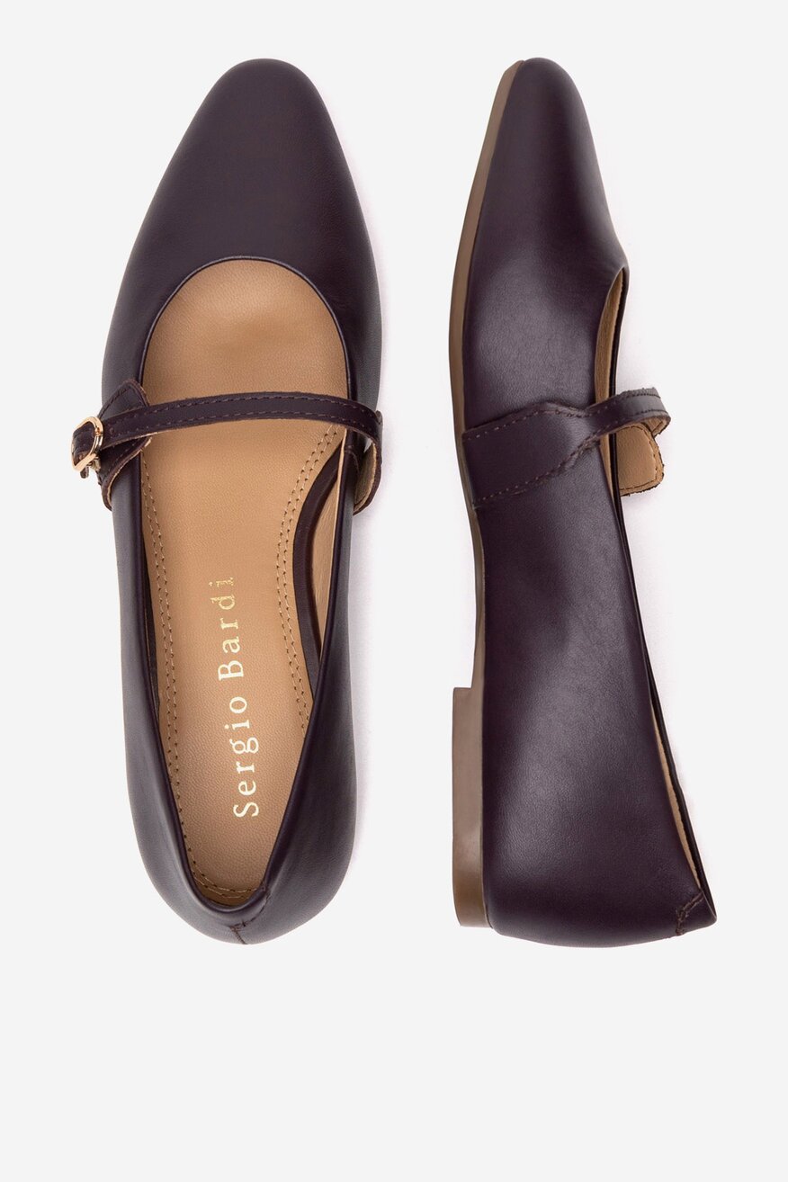 
                Sergio Bardi - Baleriny skórzane - 5905588845867