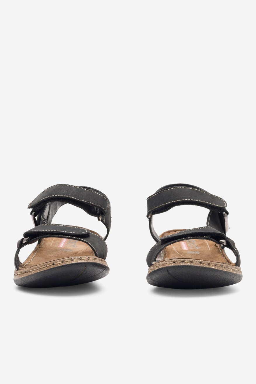 
                Go Soft - Skórzane sandały czarne - 5904862761534