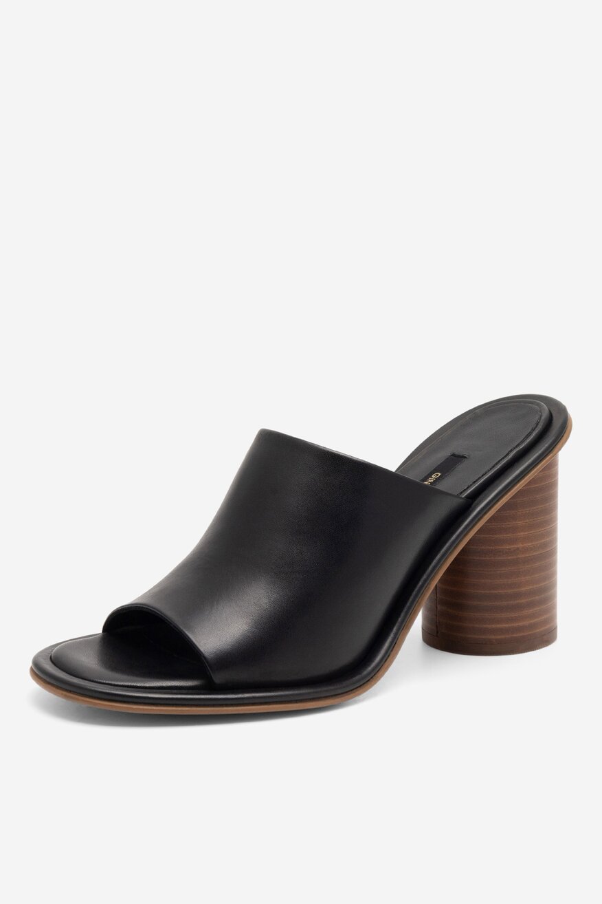 Gino Rossi - Skórzane klapki czarne - 5904862846385