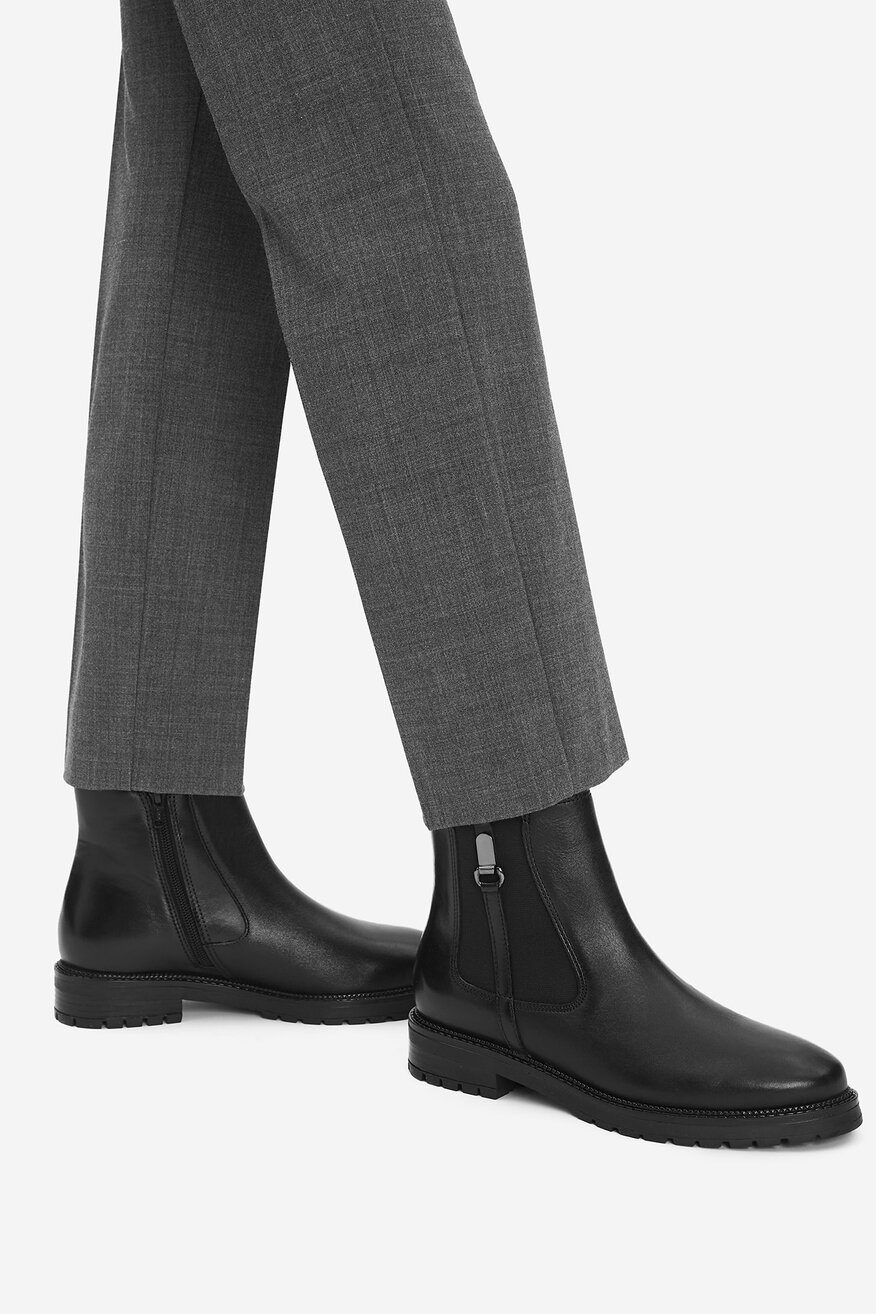 
                Lasocki - Botki skórzane ocieplane - 5906751406021