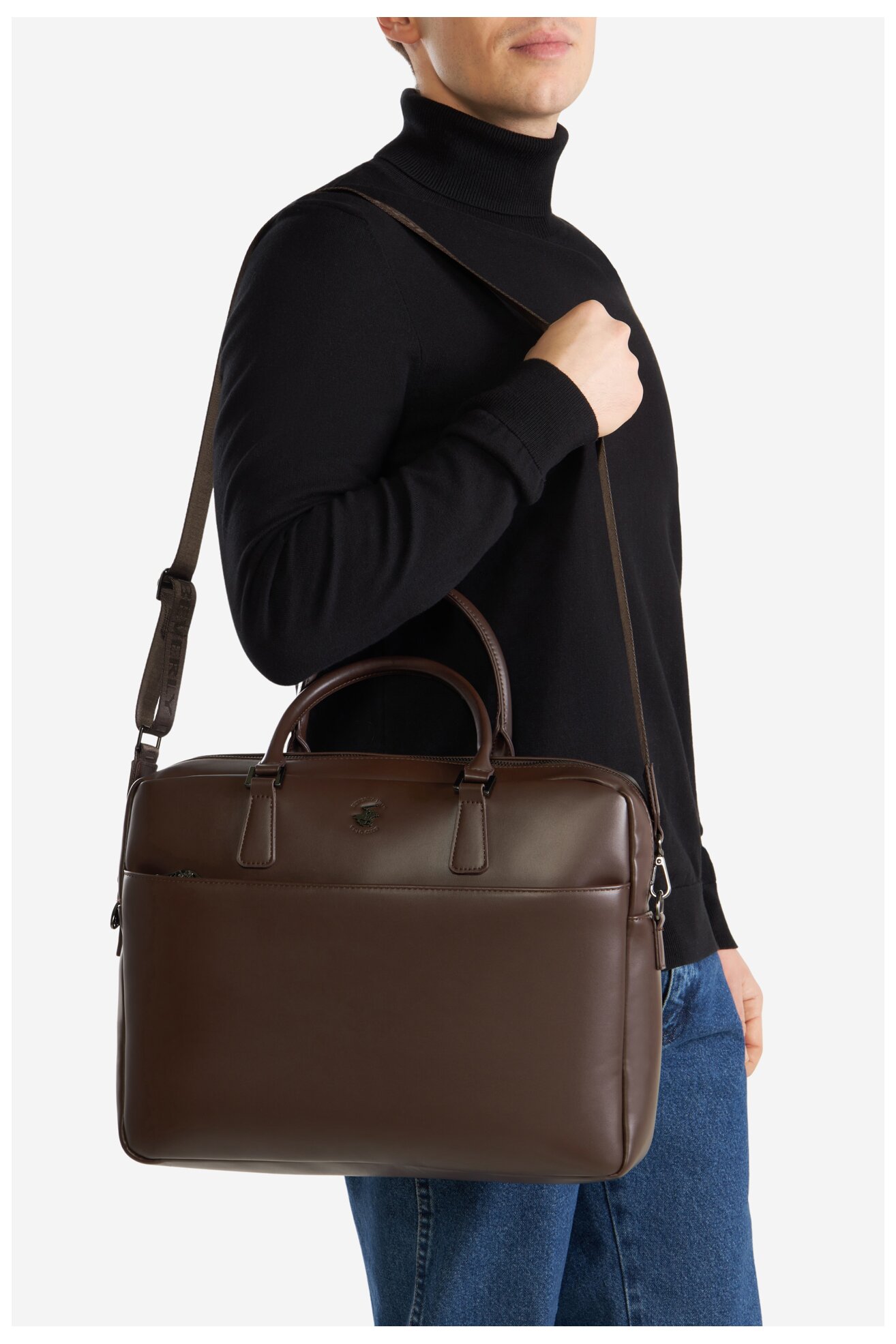 Мъжка чанта Beverly Hills Polo Club BHPC-L-016-07 КАФЯВ