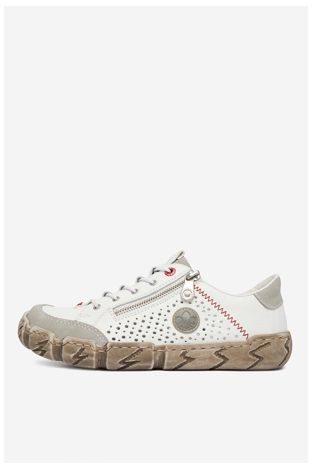 Półbuty Rieker CEO-L0355-80 Biały