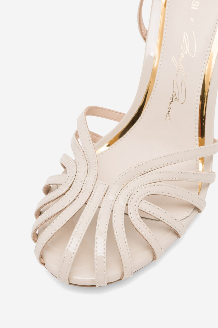 Gino Rossi - Sandały skórzane na szpilce - 5905588583721