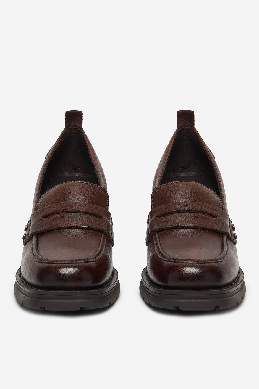 
                G-STAR RAW - Mokasyny na obcasie skórzane - 5906751957356