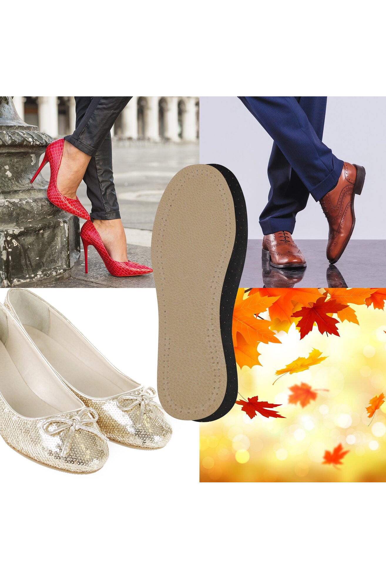 Стелки Coccine LEATHER & LATEX WKŁADKA NR 35-36 БЕЖОВ