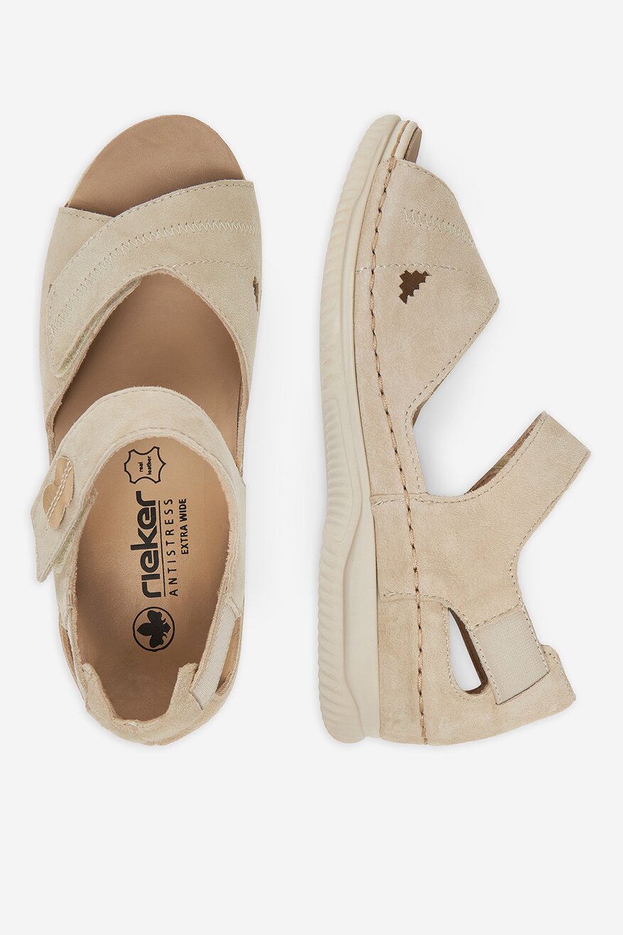 Rieker - Sandały zamszowe - 2230078422710