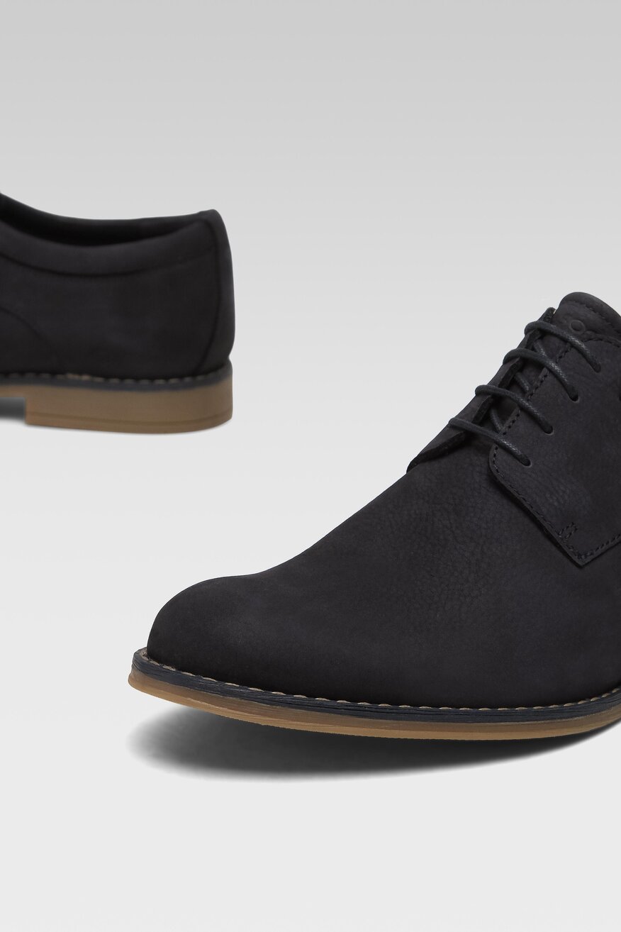 
                Lasocki - Skórzane półbuty granatowe - 5904862571669