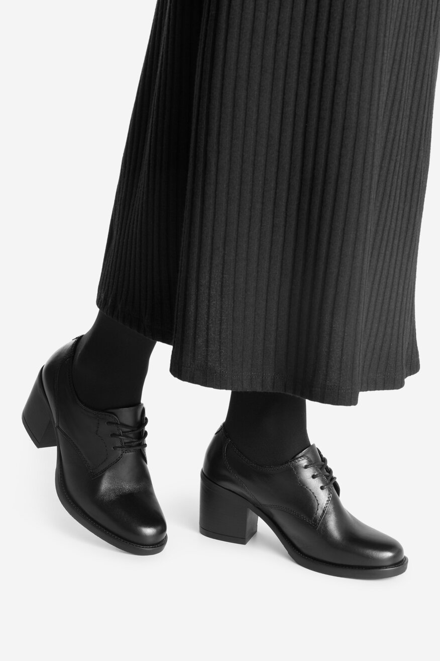 
                Lasocki - Półbuty skórzane na słupku - 5905588932635