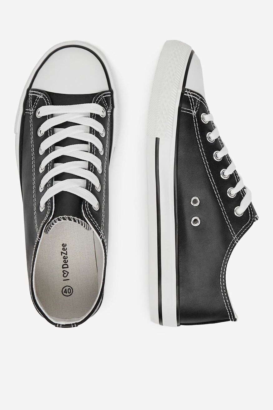 
                Vászoncipő DeeZee FEKETE - 5904410887556