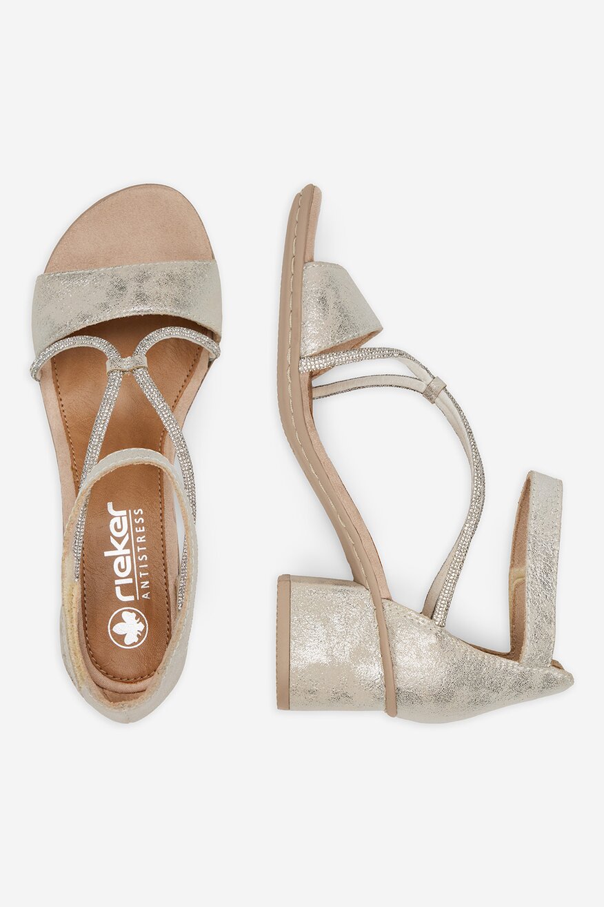 
                Rieker - Sandały na słupku - 2230078397148