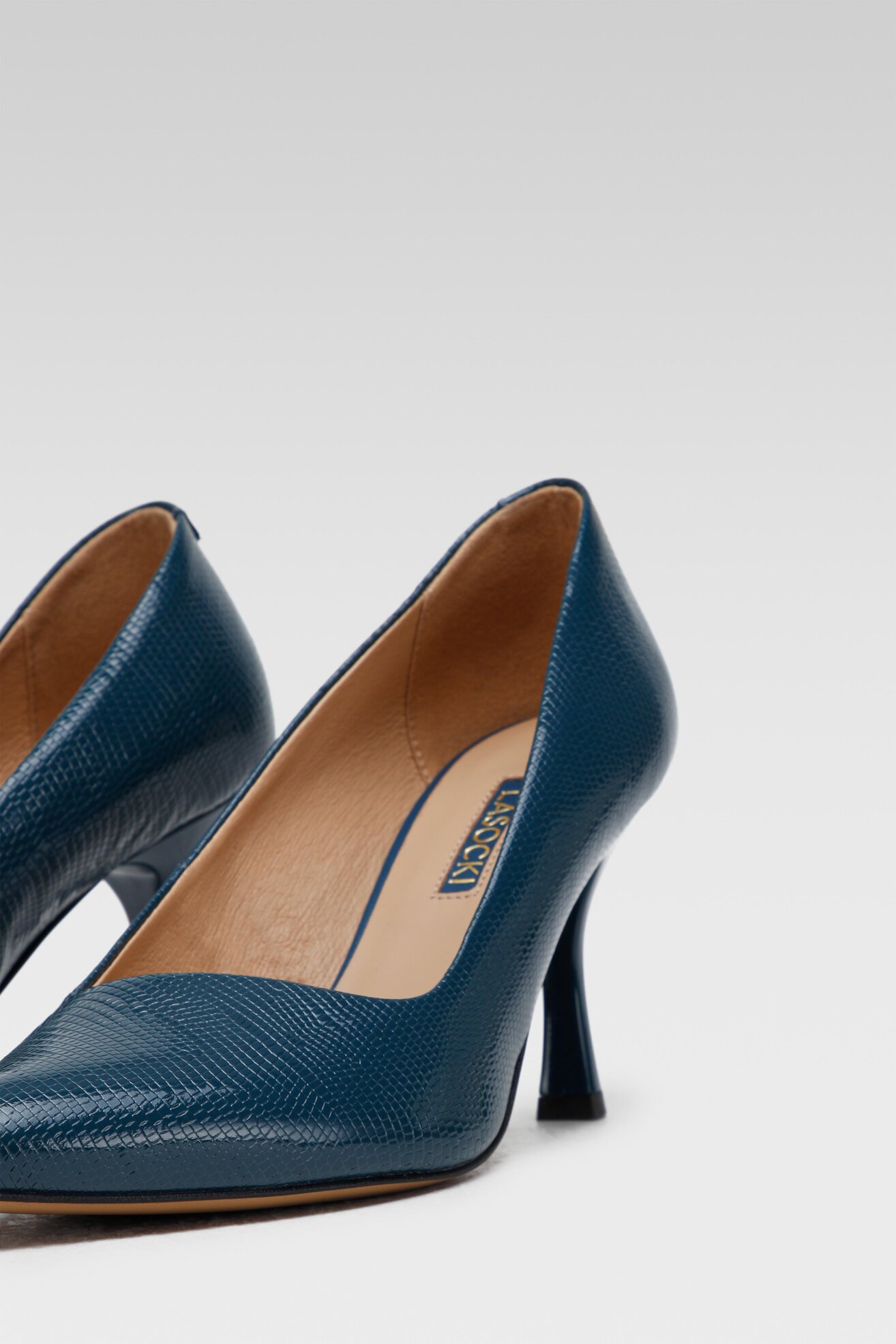 Czółenka Lasocki 1960-07 Turkusowy