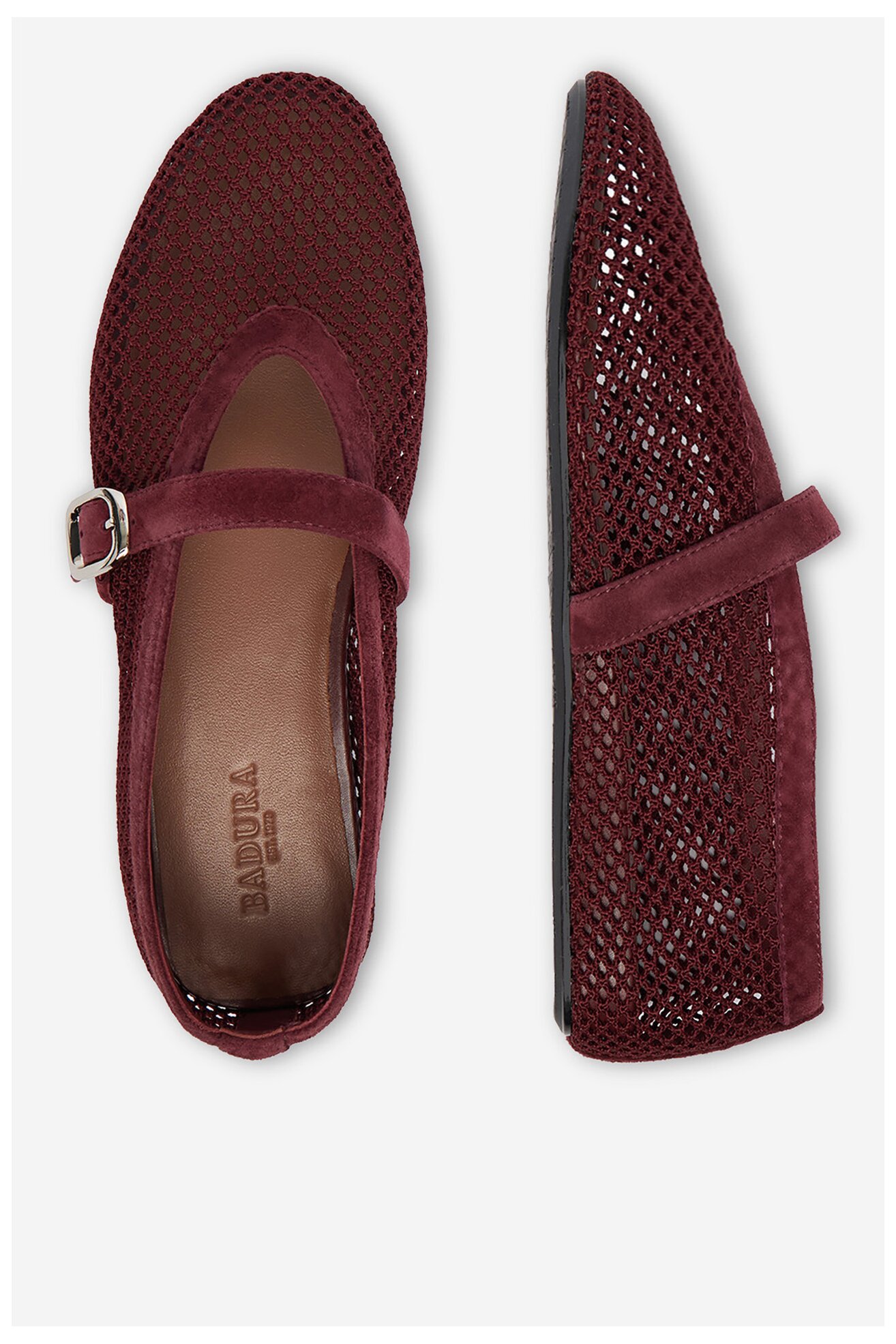 Балетки Badura MIMOSA-SLT-24067P-52 БОРДОВИЙ