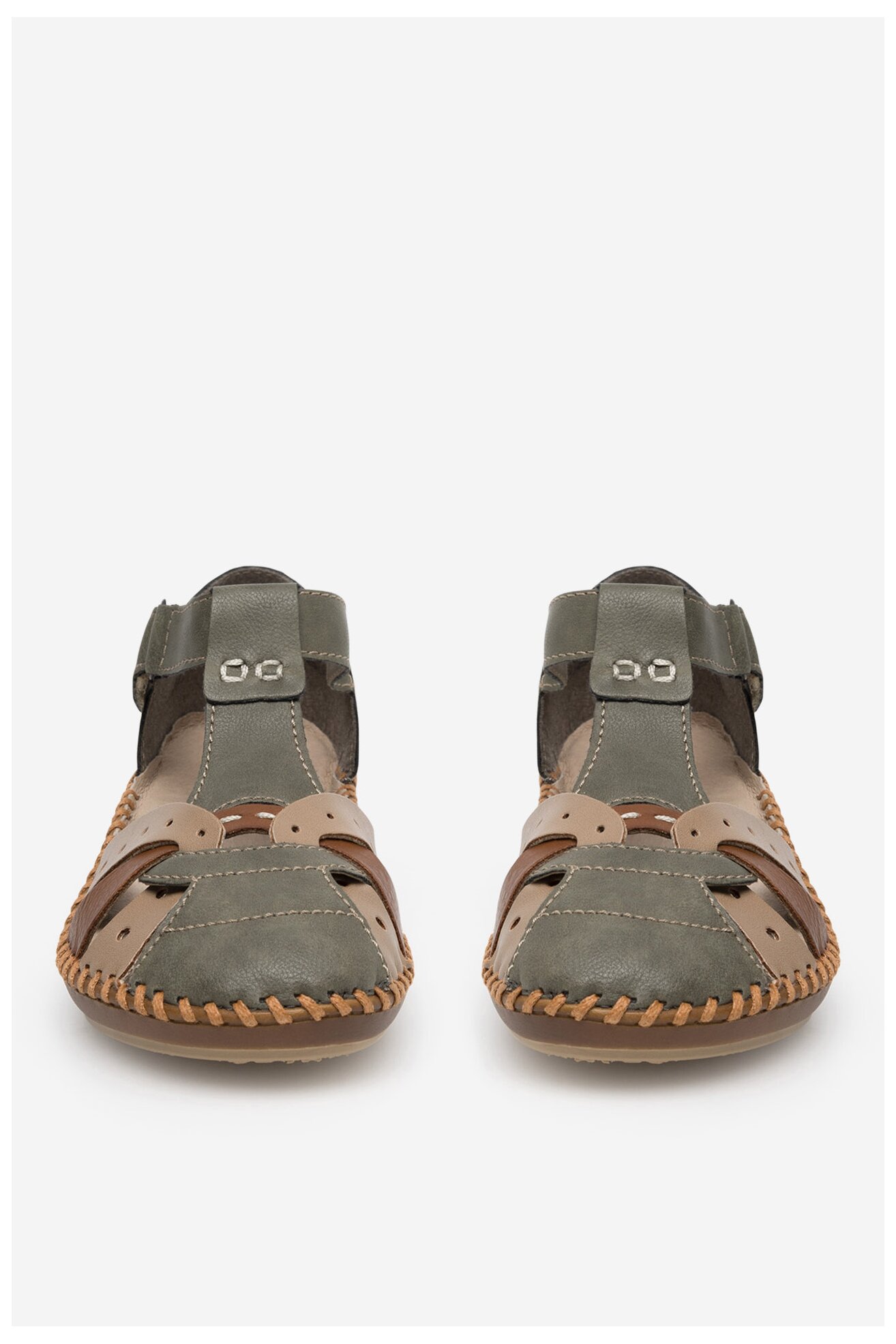 Sandały Rieker M1655-54 Zielony