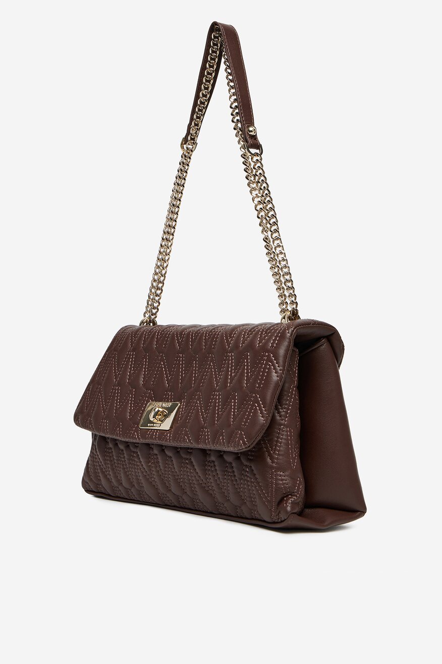 Kézitáska NINE WEST SÖTÉTBARNA - 5906751317280