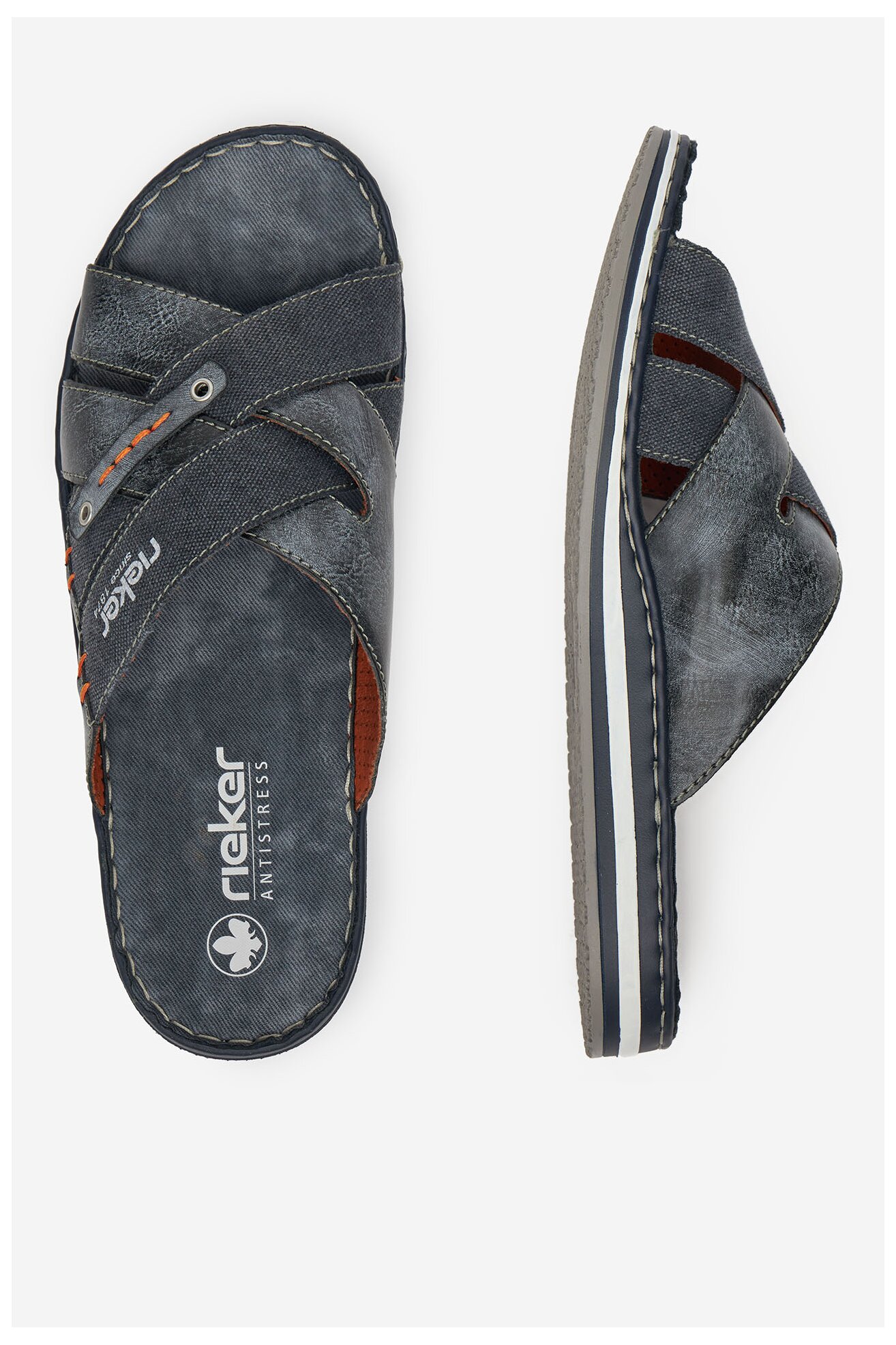 Klapki Rieker CEO-21599-14 Granatowy