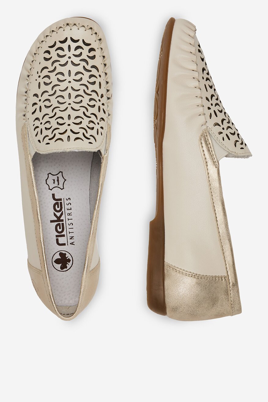 
                Rieker - Mokasyny skórzane - 5906751768518