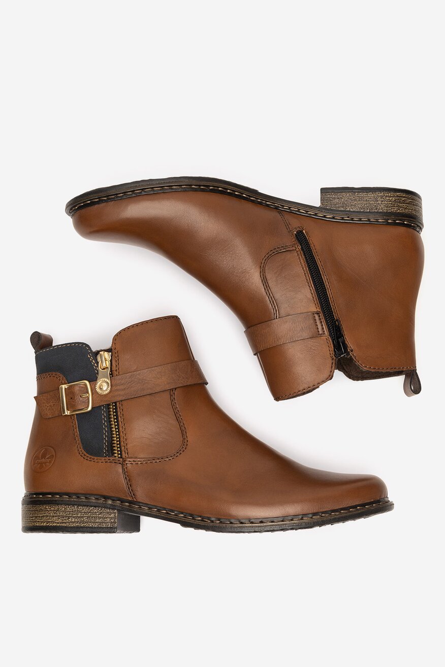 Rieker - Botki skórzane ocieplane - 2230062975215