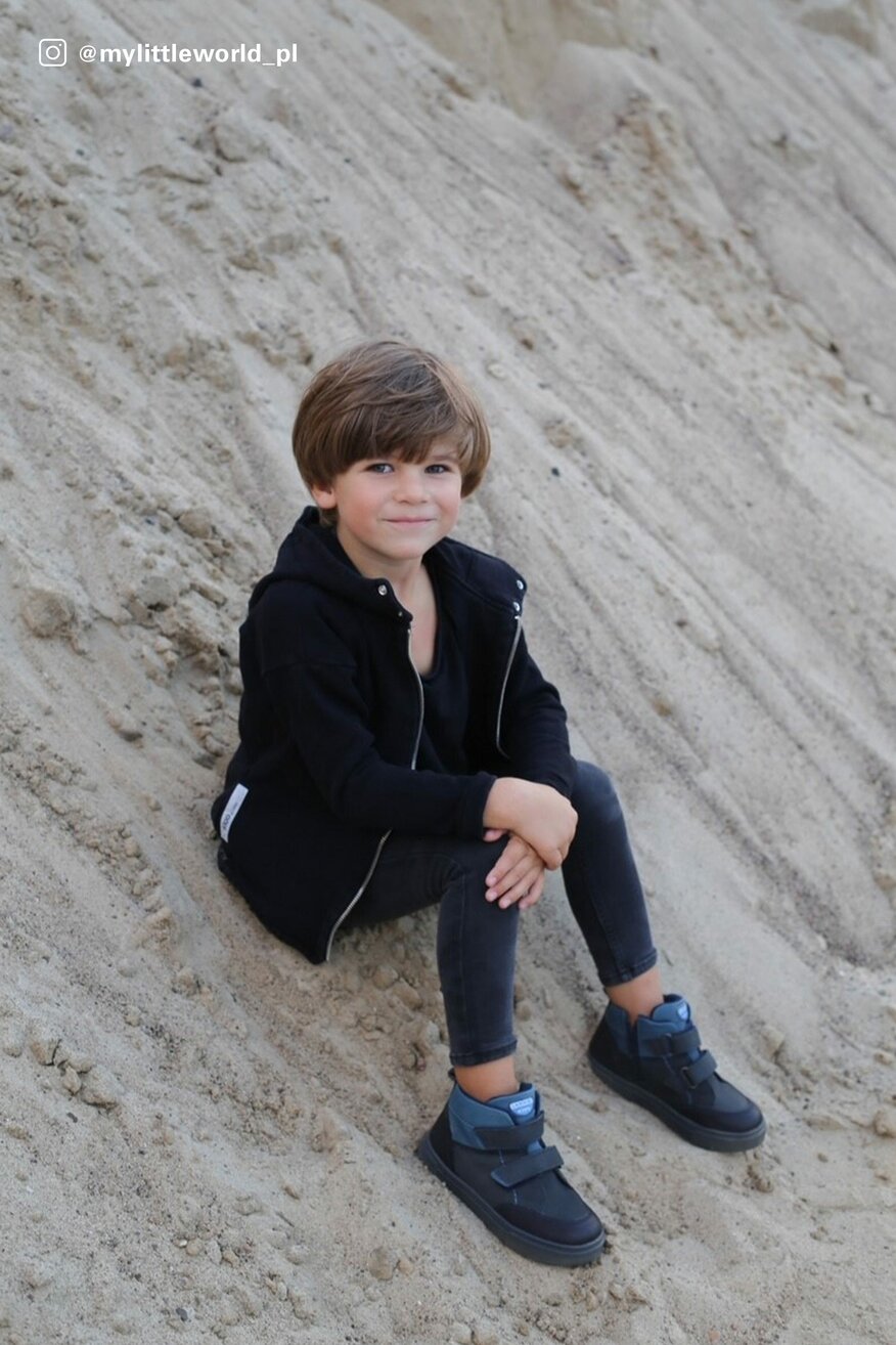 
                Lasocki Kids - Skórzane trzewiki granatowe - 5903698768489