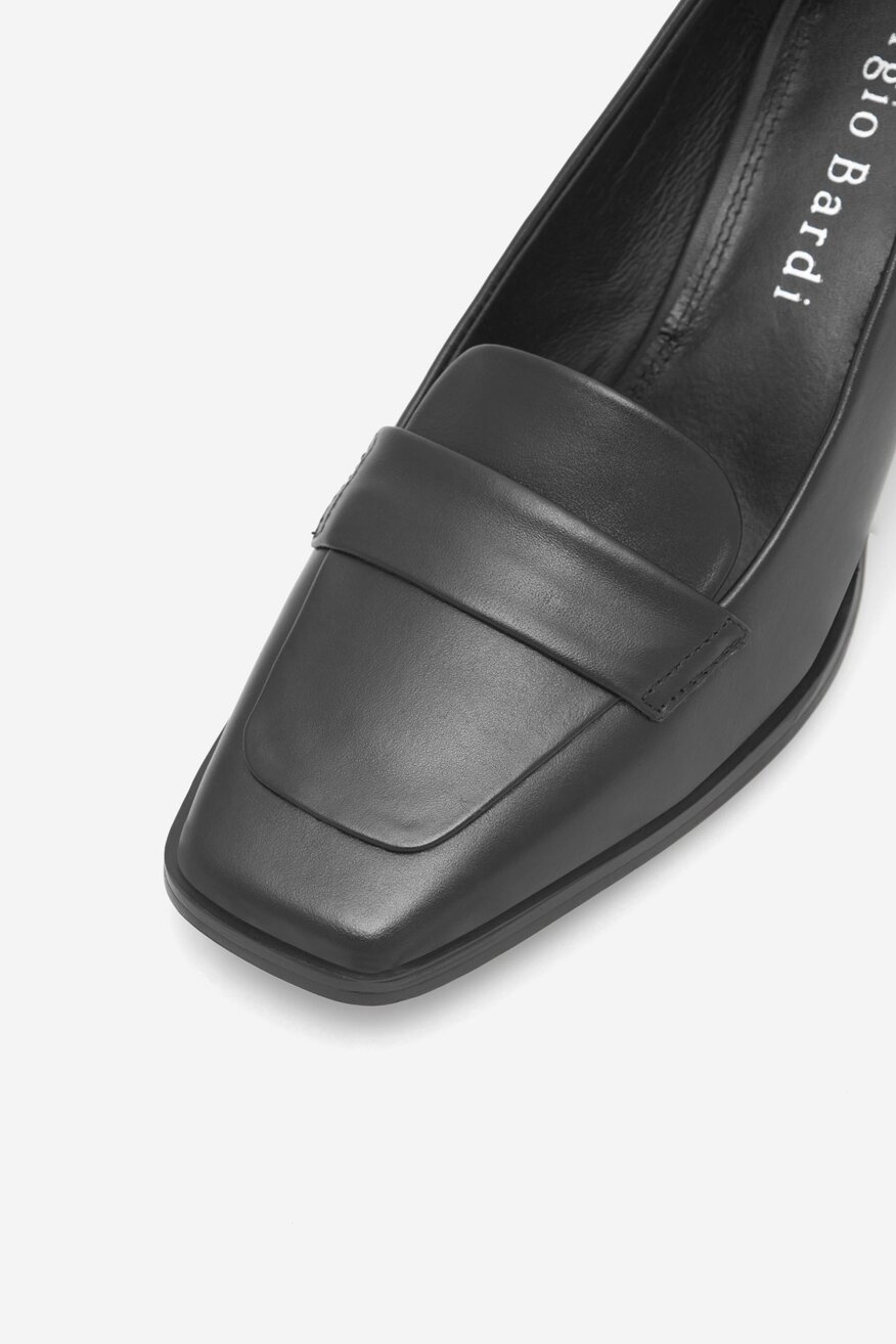 Sergio Bardi - Czółenka skórzane na słupku - 5905588325260