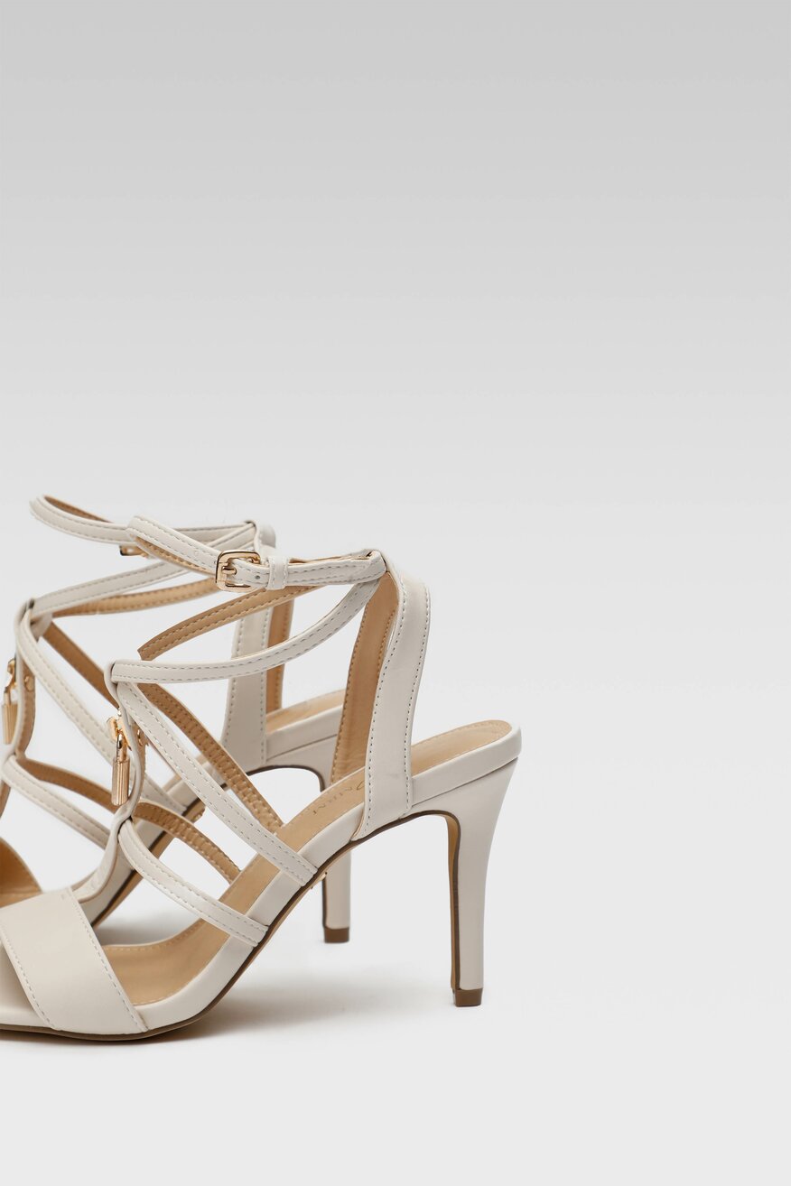 DeeZee - Sandały z aplikacją białe - 5904248769031