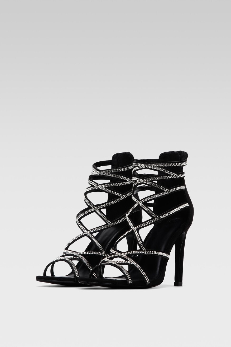 
                Jenny Fairy - Sandały czarne z suwakiem - 5904248833664