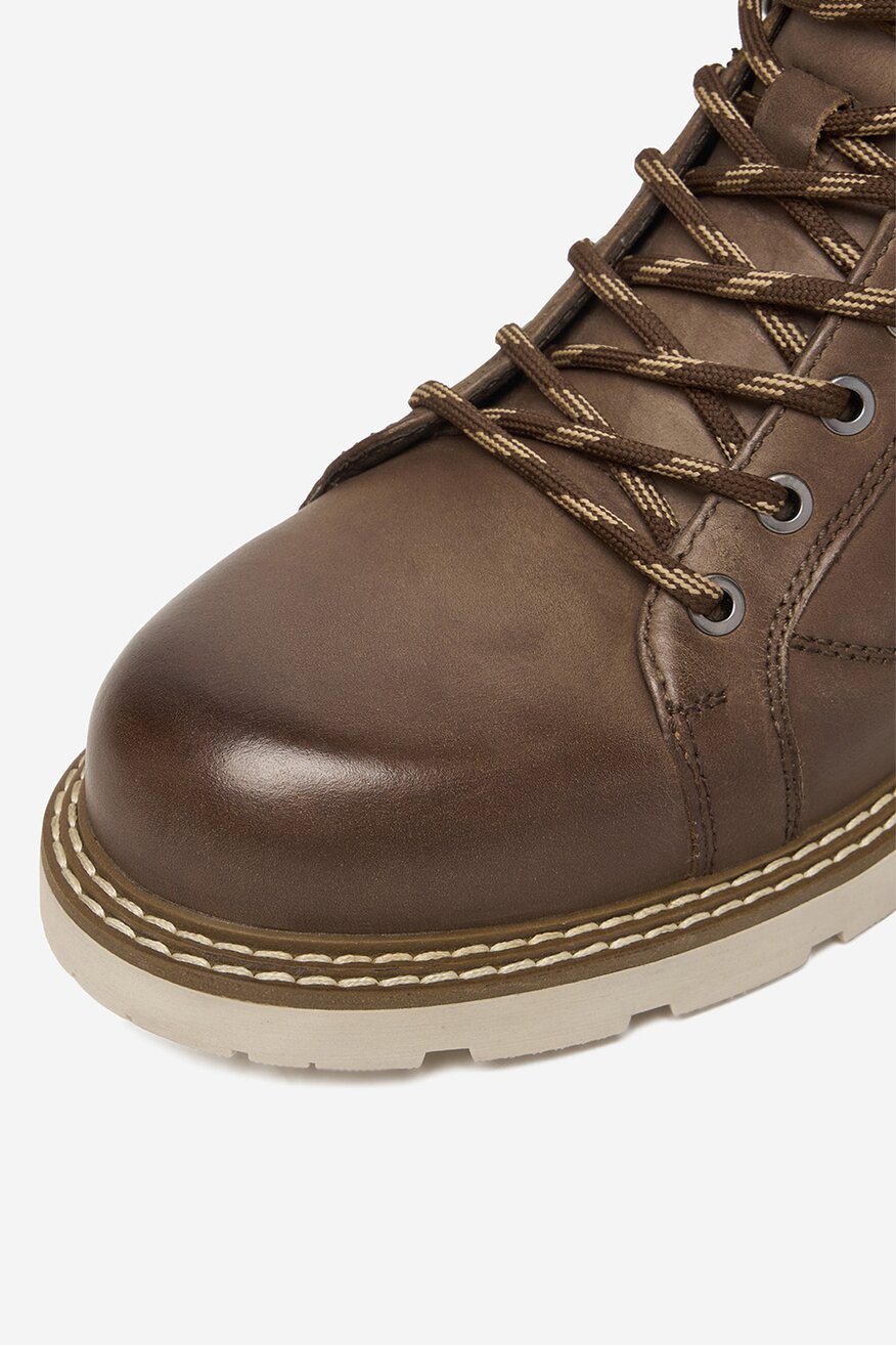 U.S. POLO ASSN. - Skórzane trzewiki sznurowane - 5906751463161