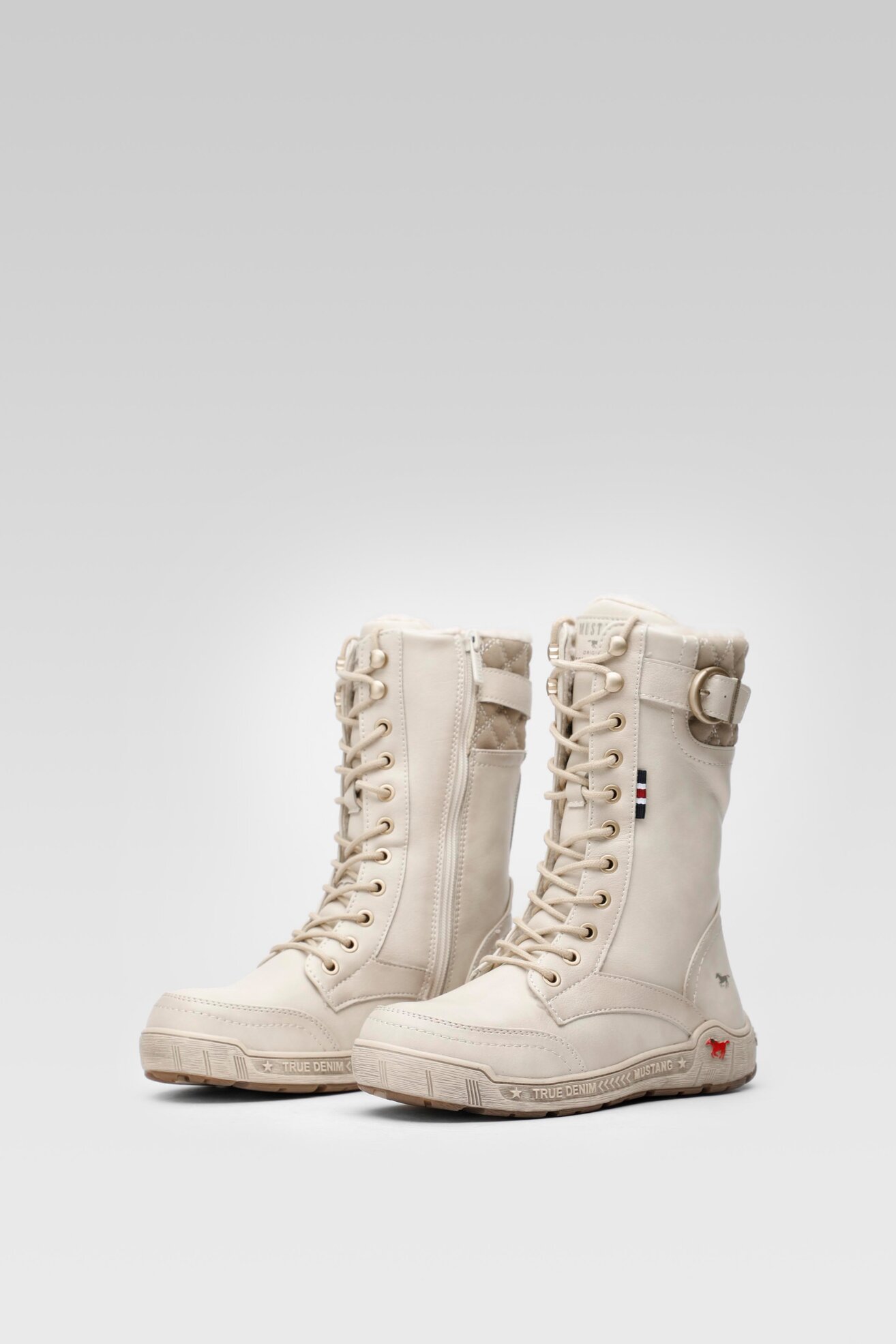 Trzewiki Mustang 1290-613-243 Biały