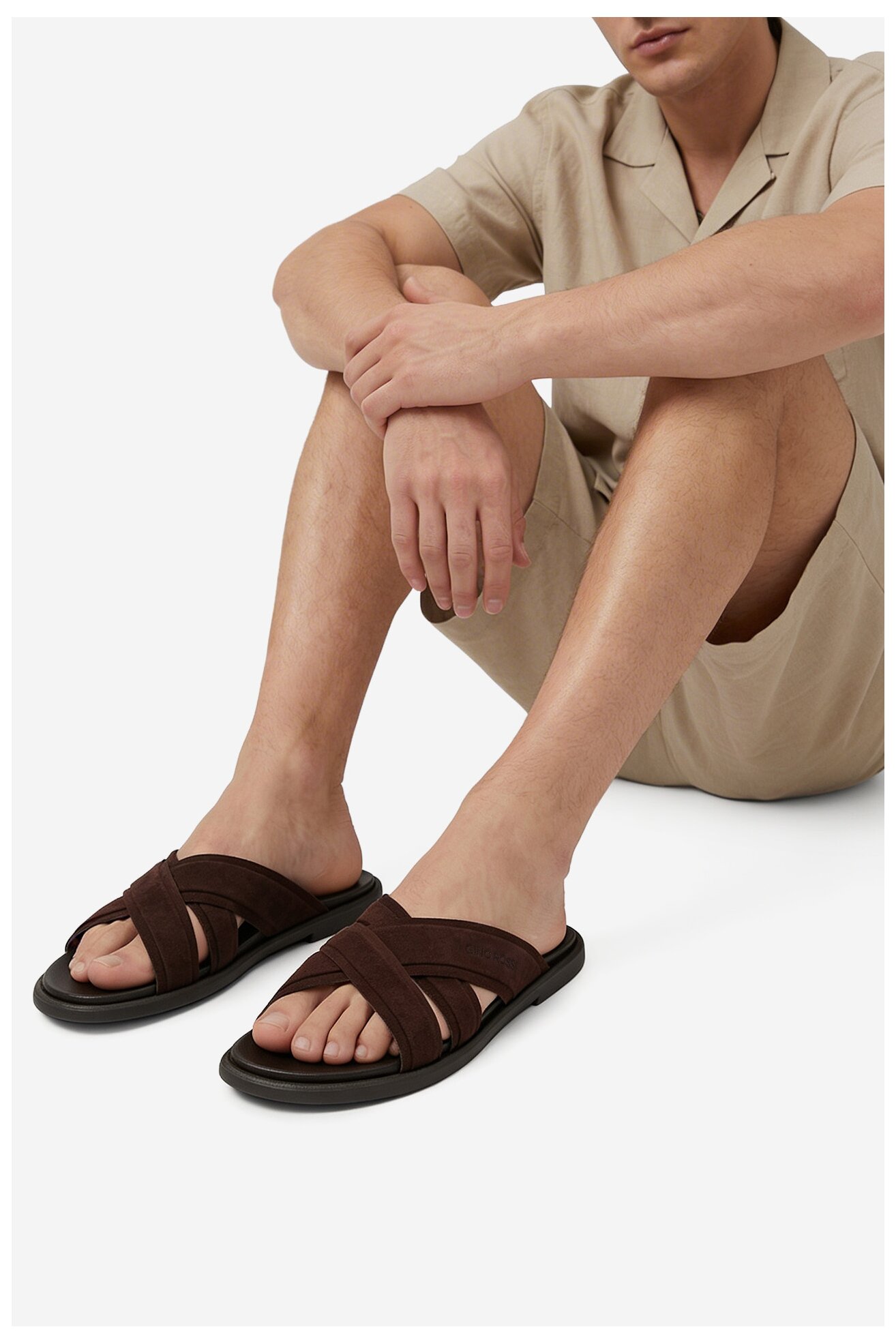 Klapki Gino Rossi CEO-MARCELLO-11 MB Brązowy