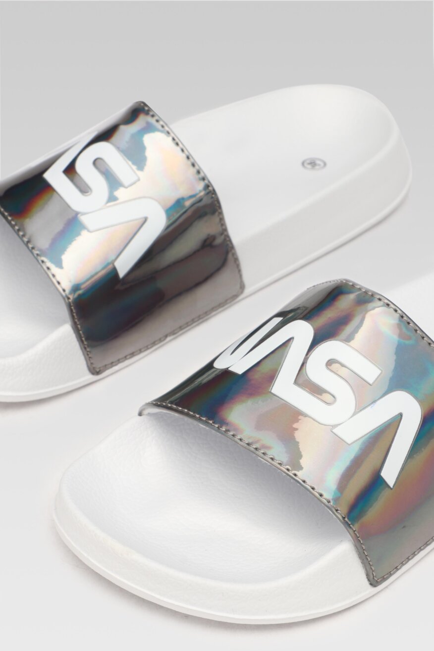 
                NASA - Klapki basenowe metaliczne szare - 5903698368054