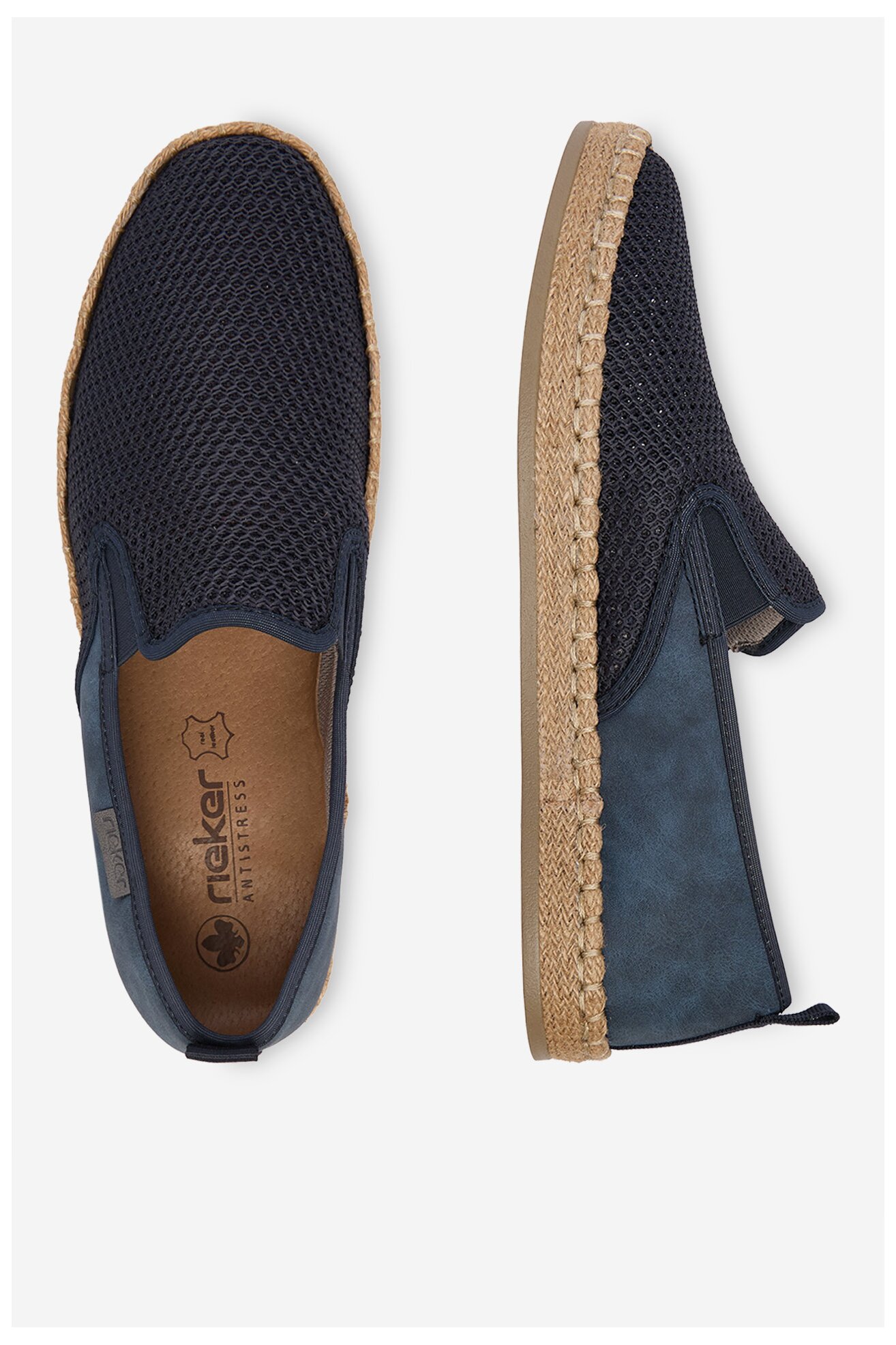 Espadryle Rieker CEO-B2661-14 Granatowy ciemny