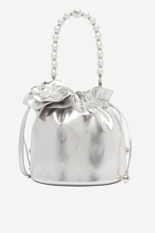 Сумка З Ремінцем Gino Rossi EO-ROSE-LA224-19454 СРІБНИЙ