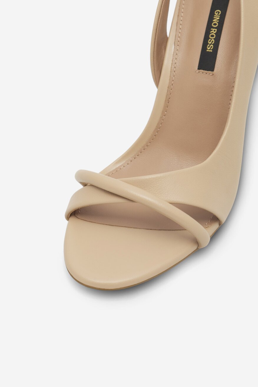 Gino Rossi - Sandały skórzane na szpilce - 5905588398981