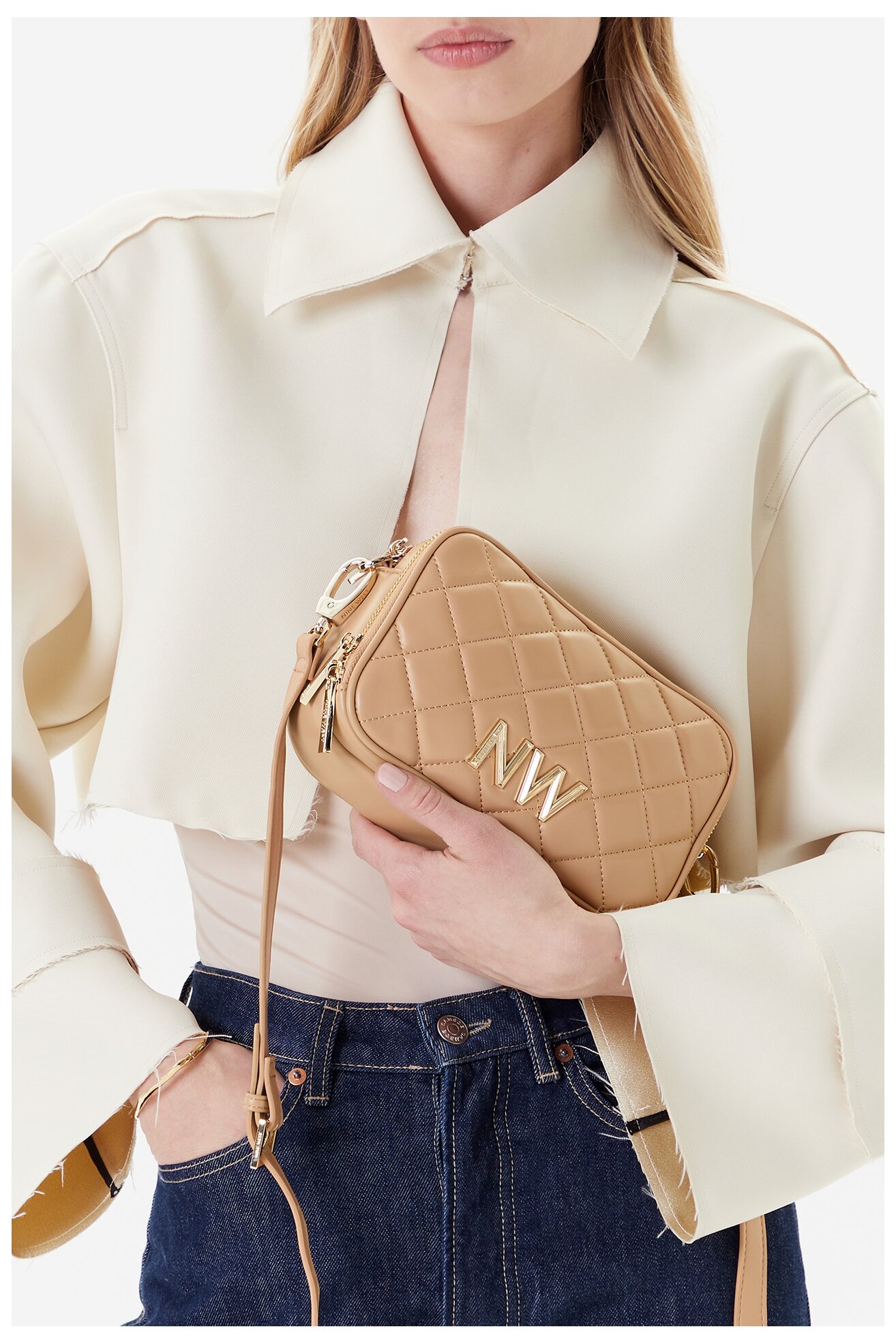 Kézitáska NINE WEST CEO-GREENWICH-GLAM-LX7669 BÉZS