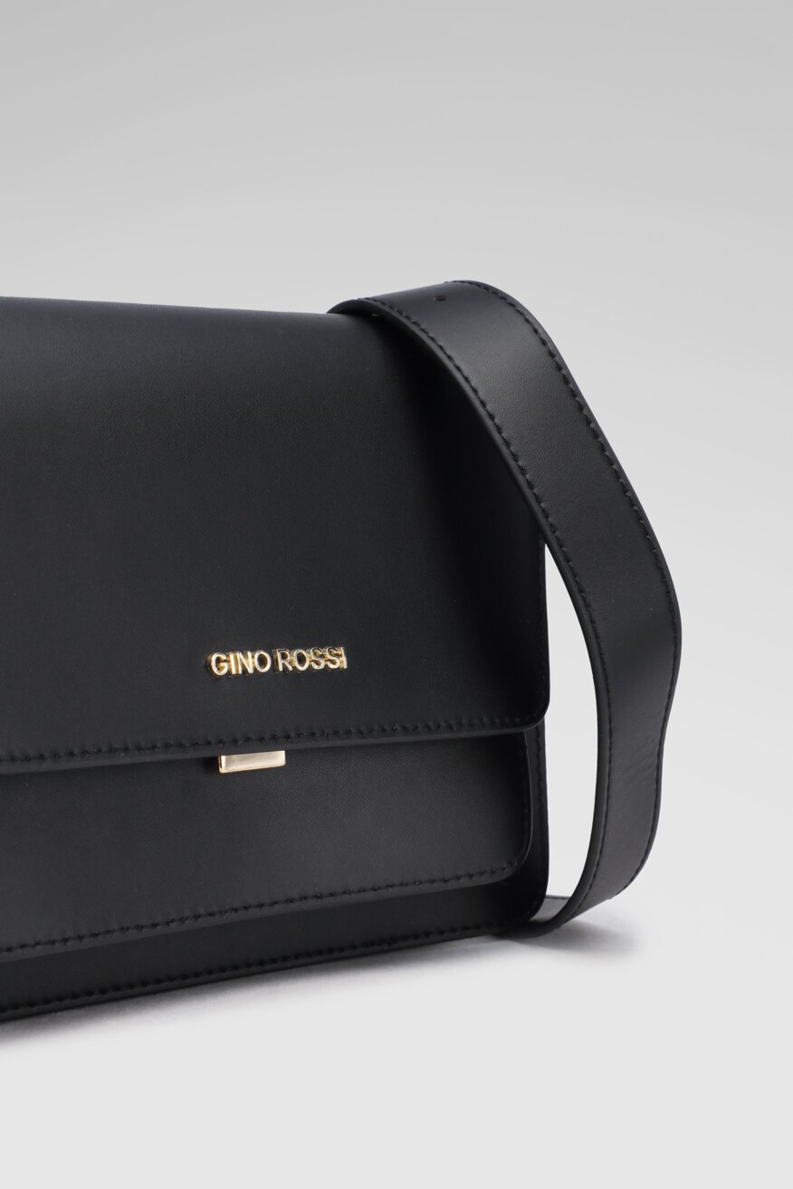 Gino Rossi - Torebka skórzana czarna - 5903698446752