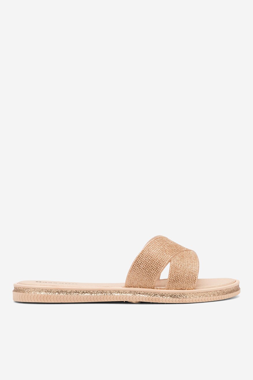 
                Bassano - Klapki złote - 5904862751986