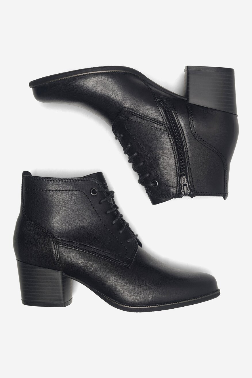 Lasocki - Botki skórzane na słupku - 5905588051046