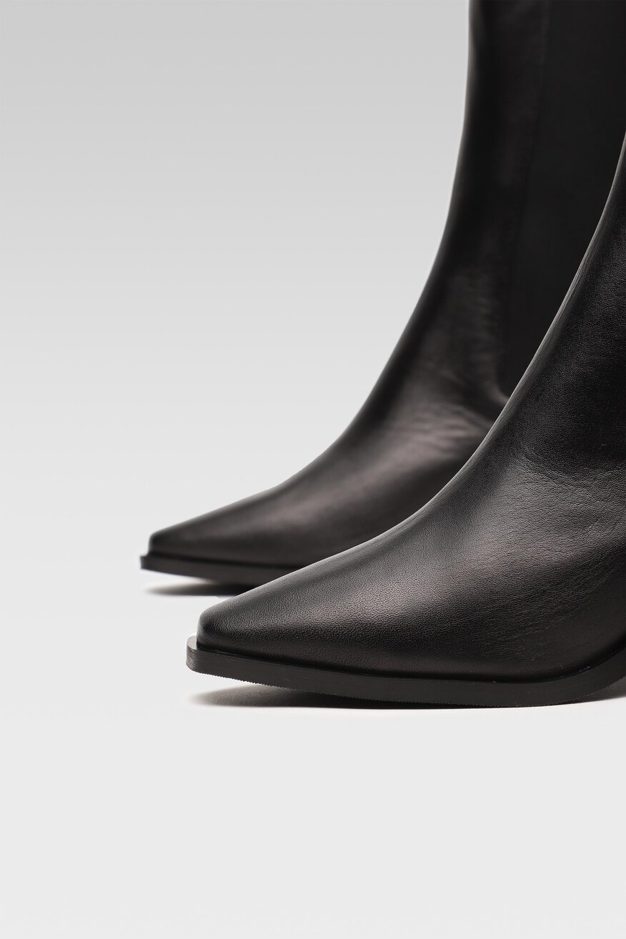 Gino Rossi - Skórzane botki czarne - 5904248053628