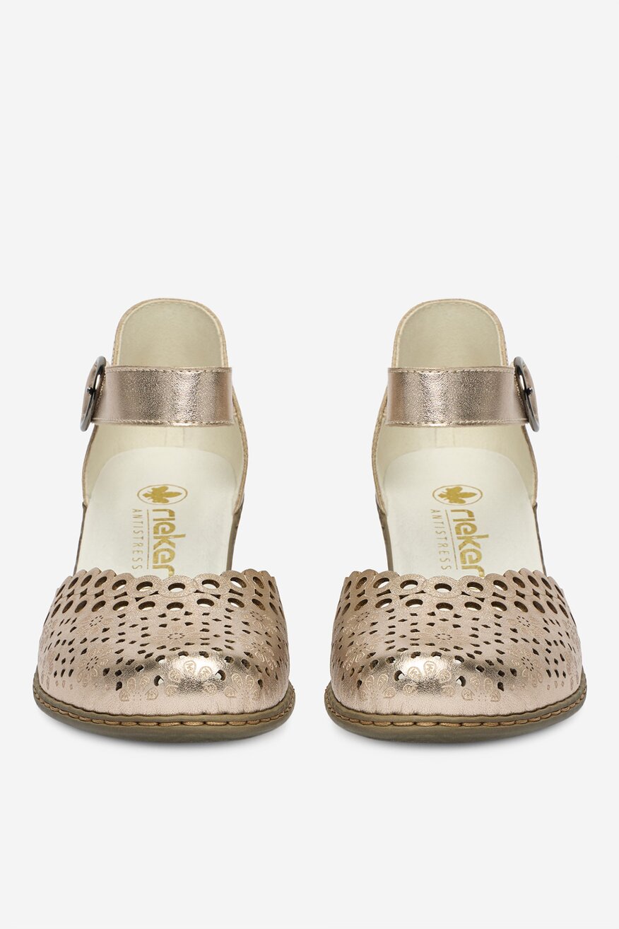 
                        Czółenka Rieker CEO-40902-90 Złoty - 5906751645277