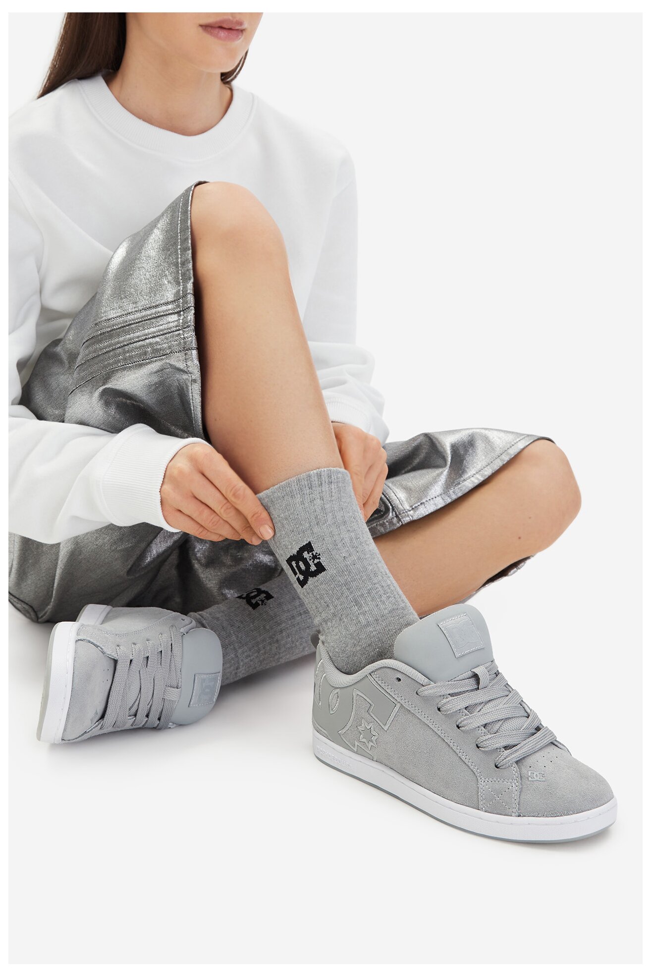 Obuwie sportowe DC Shoes EO-COURT GRAFFIK SD DC02222025 Szary