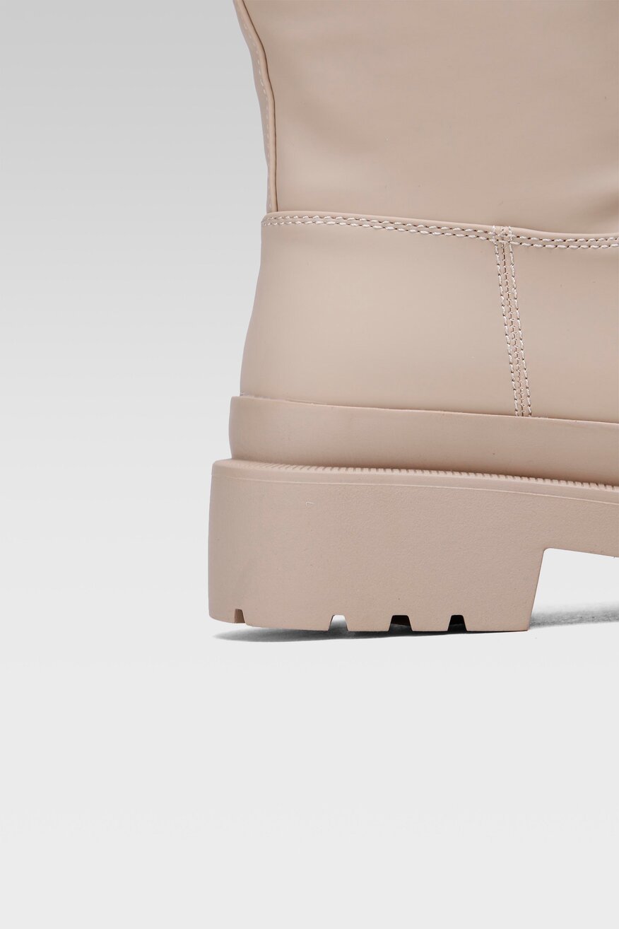 
                Jenny Fairy - Kozaki beżowe z suwakiem - 5904248129378