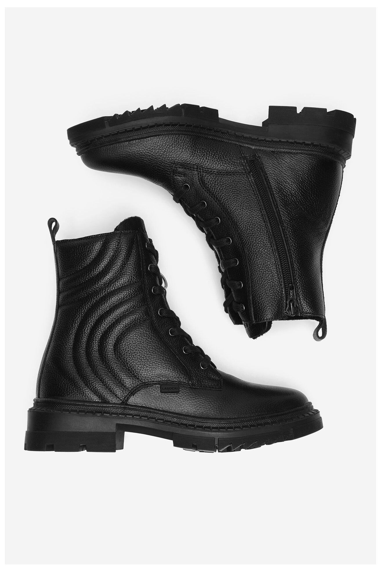 Šněrovací vyšší obuv Lasocki Young JUL RI-K-8012-1 ČERNÁ
