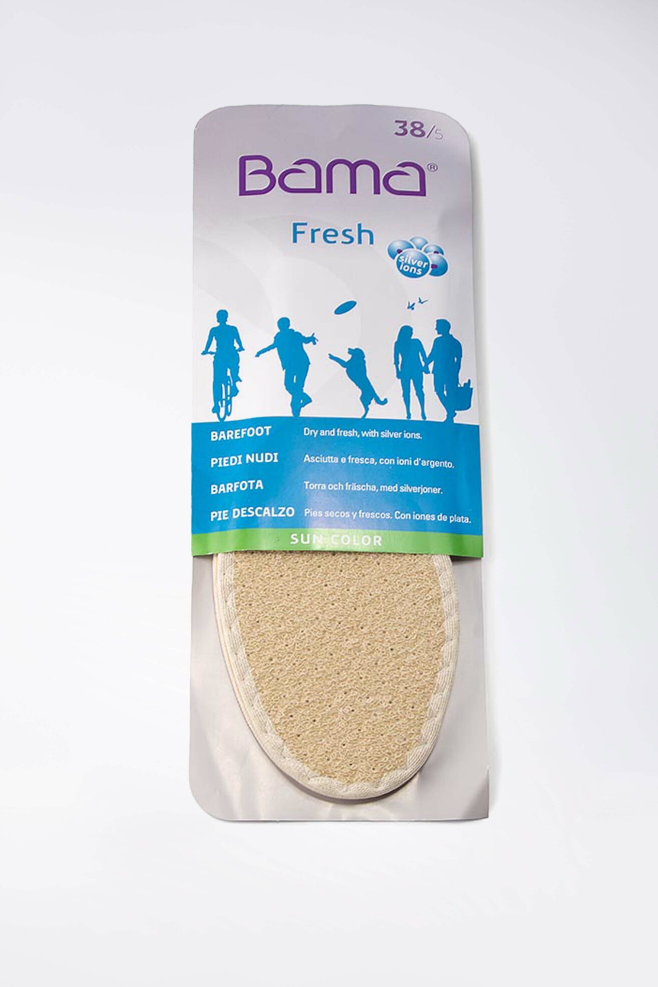 Wkładki do obuwia BAMA WKŁADKA FROTA Z JONAMI SREBRA roz.38 (00331) -