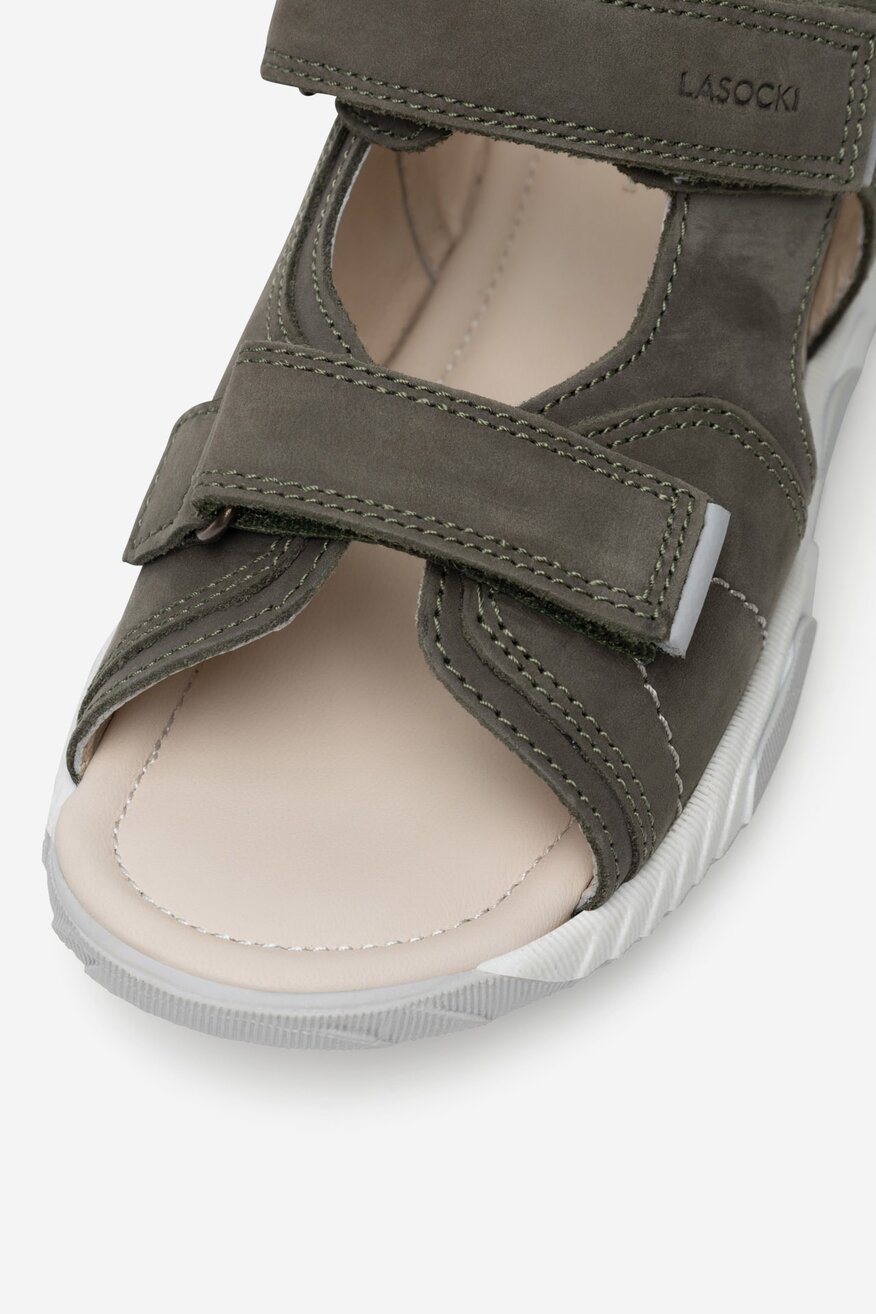 Lasocki Kids - Sandały skórzane na rzepy - 5905588582564