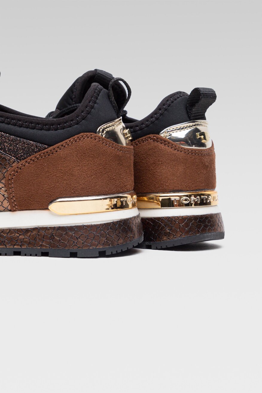 Tom Tailor - Sneakersy brązowe sznurowane - 5904248089412