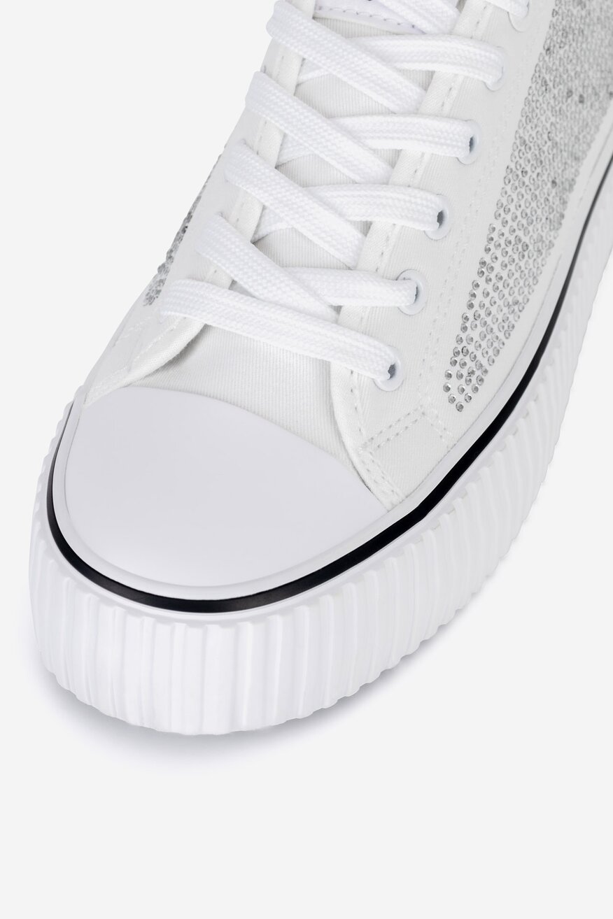 Pantofi pânză Beverly Hills Polo Club ALB - 5905588811312