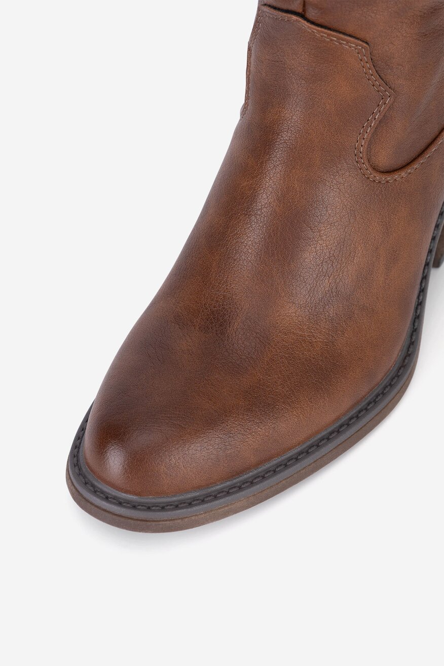 
                Mustang - Botki ocieplane na słupku - 5905588859659